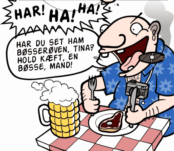 Idioten, der råber på caféer og restauranter