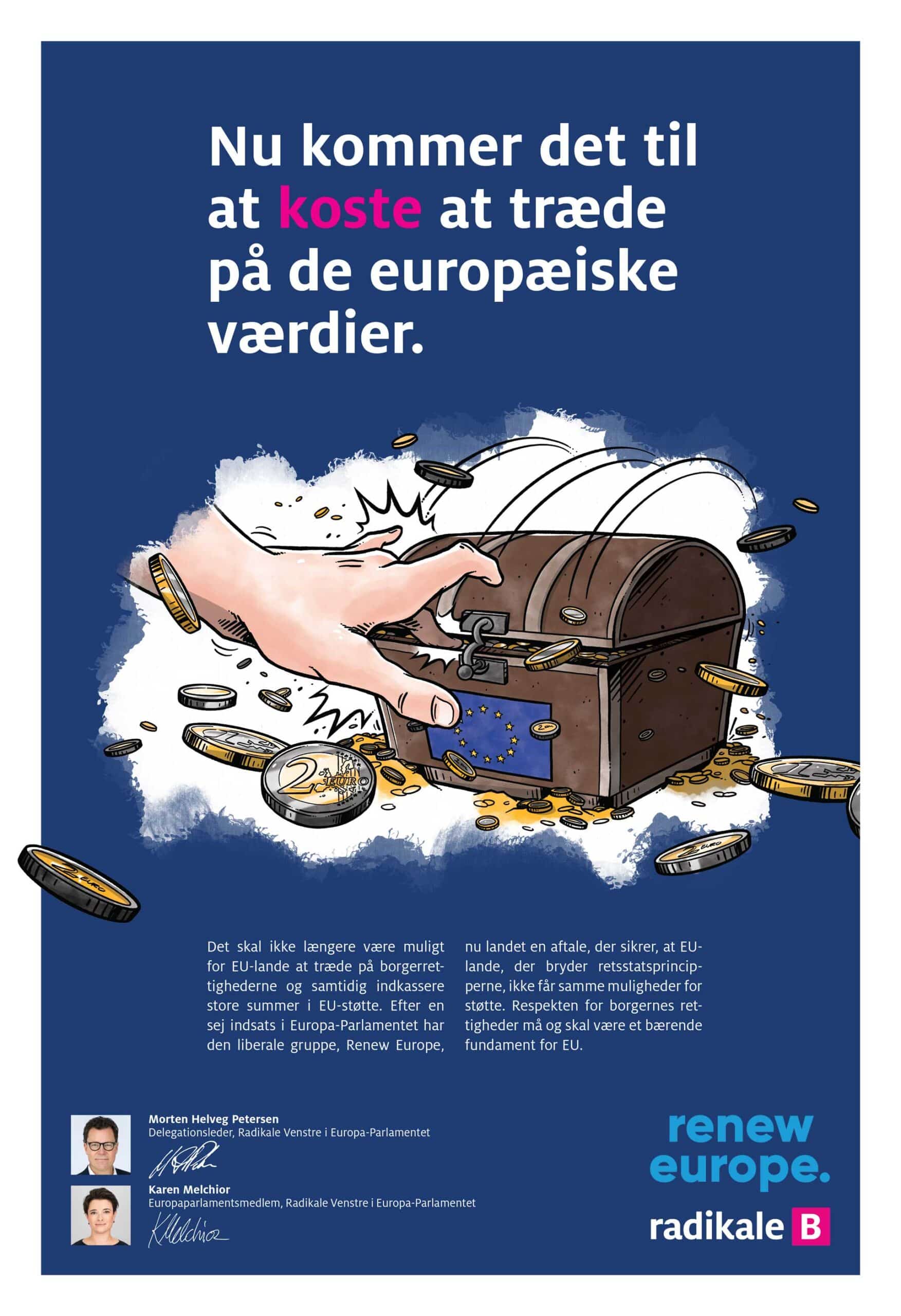 Artikelillustrationer for Radikale Venstre: Nu kommer det til at koste at træde på de europæiske værdier